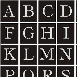 Capital letters font Tiflis = 4-30 cm - stencil, stencil, text stencils, letter, letter stencils, font stencils, font