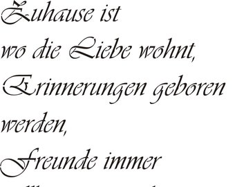 Schriftschablone, Sprüche und Weisheiten, Schriftgestaltung, Kaligrafie, Schablonenmalerei, Wandschablone-verschiedene Schriftgrößen wählbar