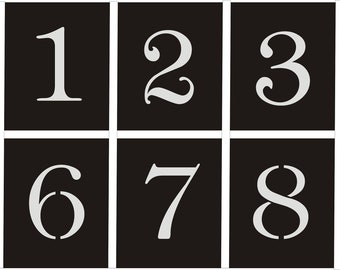 1 jeu de chiffres 4-20 cm, police Tbilissi, modèles de polices, chiffres, modèles de numéros, modèle, modèles de texte, chiffres, numérotation