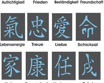 Stencils, font templates, characters, stencils, decor masks, wall masks, wall masks = 16 pieces of chin. Characters 6 cm