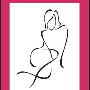 Wall stencil, stencils, painter's stencil, stencil painting, stencil, modern art female nude 1 motif sizes 31 x 20 cm, 62 x 41 cm, 94 x 62 cm image 1