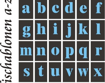 stencil, letters, stencils, text templates, wall caption, painter stencils, font template-lowercase stencil 2-30 cm