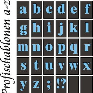 Stencil, letters, stencils, text stencils, wall lettering, painter&#39;s stencils, font template - lowercase stencil 2-30 cm
