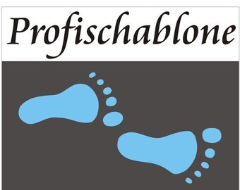 Textilschablone, Stencils, Malerschablone, Dekorschablone, Bordüre, Schablonenmalerei, Wandmalerei, Wandschablone - Fußabdrücke