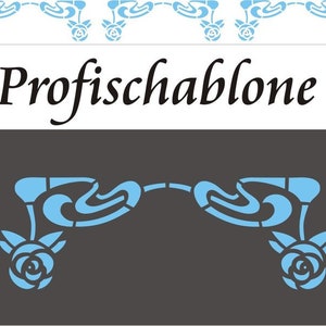 Art Nouveau 2 (motif height 7-30 cm) Wall stencil for Art Nouveau border or creation of an Art Nouveau border