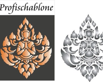 Schablone, Malerschablone, Wanddeko, Wanddekor, Schablonenmalerei, Wandschablone, Stencils - Buddah (Motivgrößen 21x17cm, 51x40cm, 73x61cm)