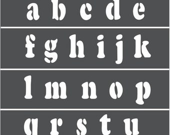 Wall masks, painter templates, font templates, letter templates, stencils, stencil lowercase letters (Ellis) 2-20 cm