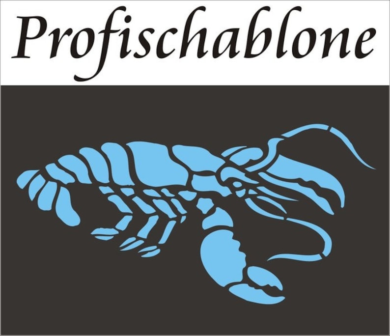 Schablone, Dekorschablone, Malerschablonen, Wanddekor, Wandschablonen, Stencil Lobster Bild 1