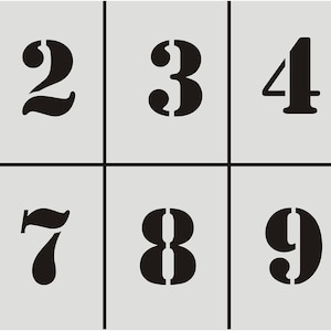 Number stencils, text stencils, font stencils, painting stencils, wall stencils, stencils, Arabic numerals 0-9 = 20 cm high