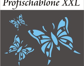 Wandschablone, Malerschablone, Stencils, Schablone, Dekorschablone, Kindermotiv, Kinderschablone, Butterffly - Schmetterlinge 2 (33x24cm)