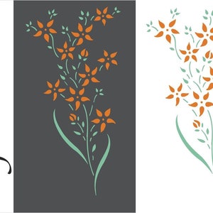 Stencil, stencils, flower stencil, stencil painting, wall decoration, wall stencil - bouquet of flowers (motif sizes 30 x 15 cm, 60 x 30 cm, 90 x 45 cm)