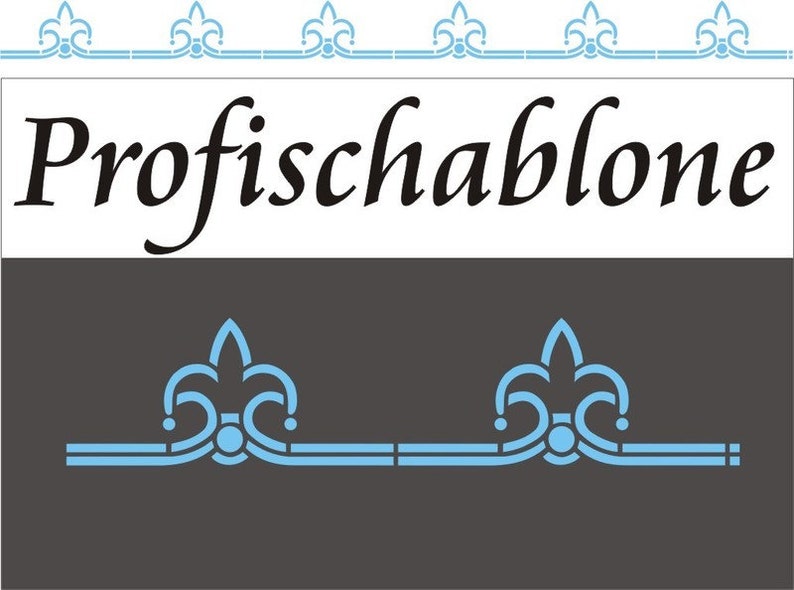 Ornamentblütenband Motivhöhe 5-20cm Schablone, Malerschablone, Borde, Bordüre, Schablonenmalerei, Wanddekoration, Wandschablone Bild 1
