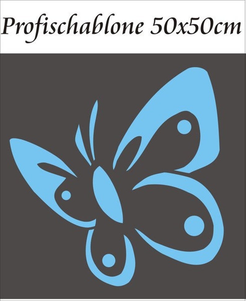 Wandschablone, Malerschablone, Kinderschablone, Kindermotiv, Dekorschablone, Stencil, Butterfly, Schablone Schmetterling 40x40cm Bild 1