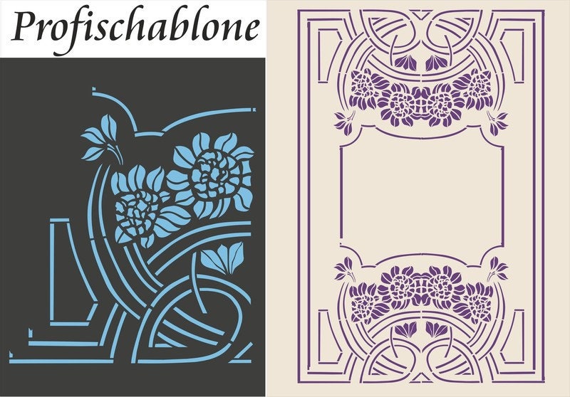 Wall Stencil, Painter’s Stencil, Art Nouveau Stencil, Wall Decoration