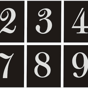 1 set of numbers 4-20 cm, Poet font, font stencils, numbers, number stencils, stencils, text stencils, numbers, numbering