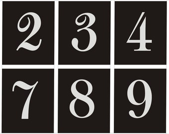 1 set of digits 4-20 cm, Poet font, font stencils, digits, number stencils, stencils, text stencils, numbers, numbering