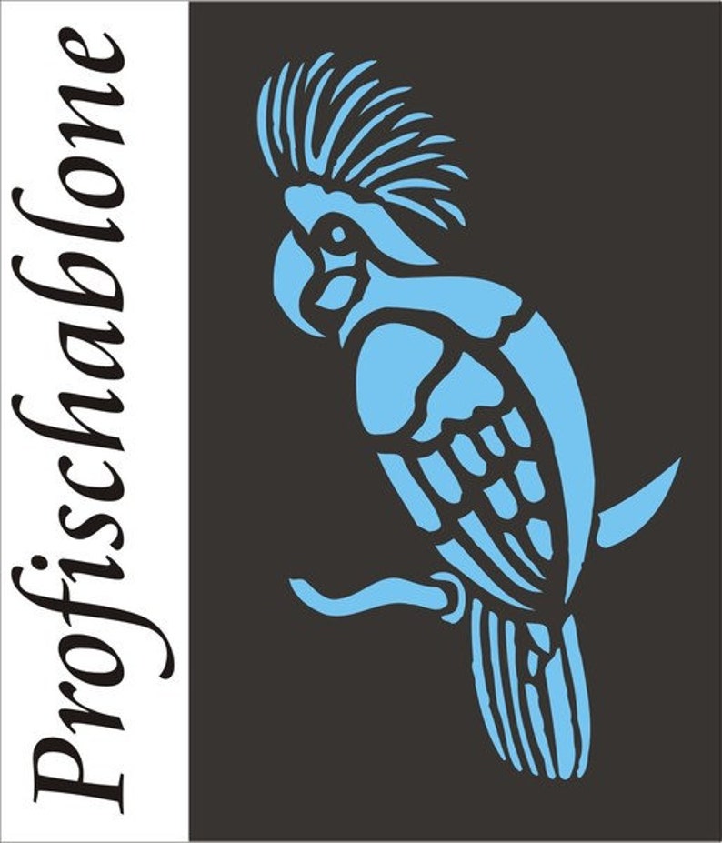 stupf template decor template stencil-Kakadu children/'s motif painter templates decor template Children/'s stencil stencils Wall mask