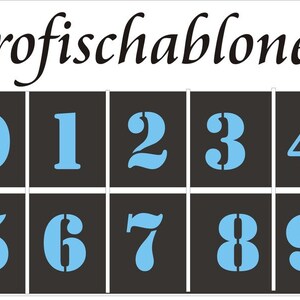 Font stencils, numbers, number stencils, stencils, text stencils, numbers, numbering - Arabic numerals 2-20 cm