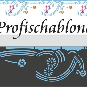 Decorblüte - wall stencil, stencil, stencil, painting stencil, border, wall frieze, stencil frieze, stencil painting, decoration