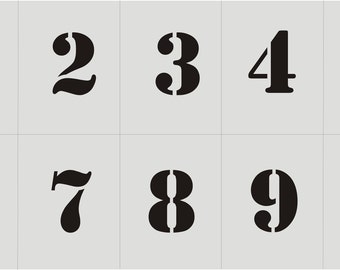 1 set of digits optionally 20-60 cm, font templates extra strong, digits, floor marking, templates, marking, numbers of parking spaces