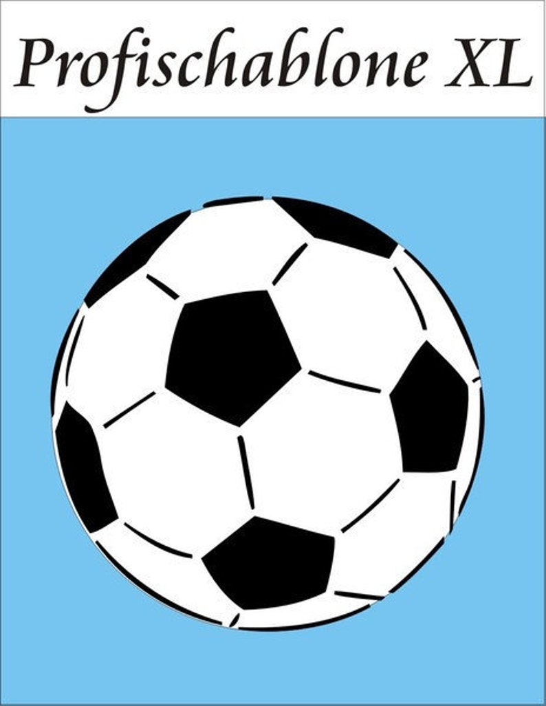 Wandschablone, Malerschablone, Stupfschablone, Fußballschablone, Stencil, Schablone, Tupfschablone, Schablonenmalerei Fußball 19x19cm Bild 1