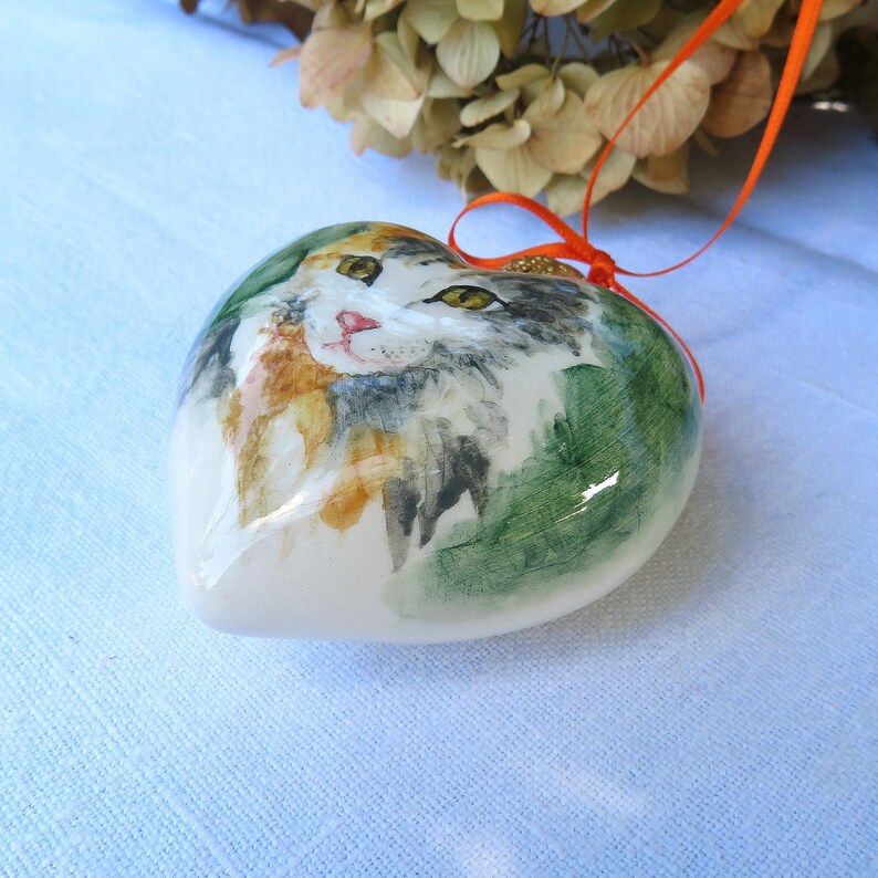 Cat Christmas Baubles Ceramic Cat Hand Paint Bauble Xmas Etsy UK