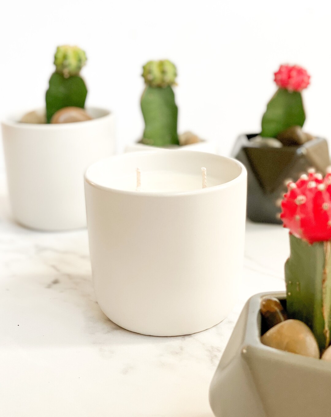 Cactus Flower Candle/succulant Flower/aloe/jade/spring Summer Etsy