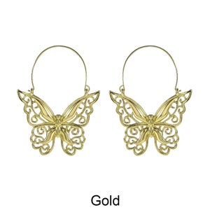 Butterfly Hoop Earrings