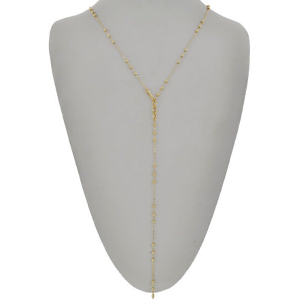 Druzy Y Long Necklace