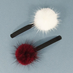 Colorful and Soft Angora Hair Clip