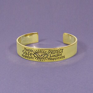 Proteja a pulseira estampada Lucky Evil Eye