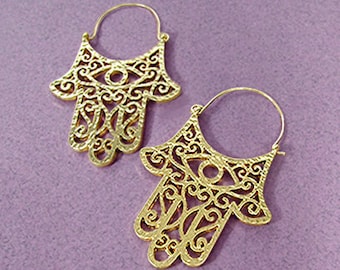 Hamsa Wire Abstract Hook earring