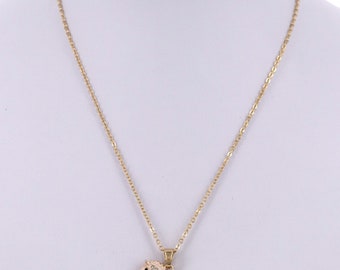 Stoned White Horse necklace