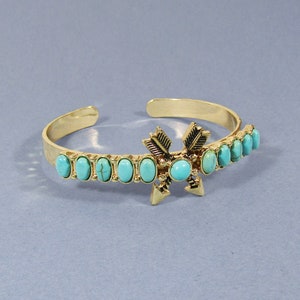 Turquoise Arrow Antique Cuff Bracelet