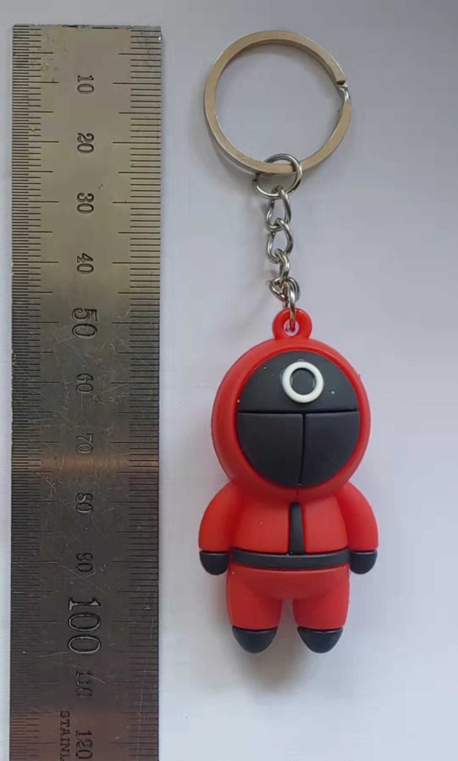 Squid Game Character Key Chain Squid Game Soldier Keychain Etsy