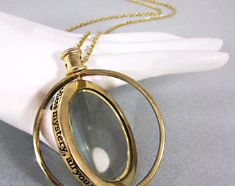 Collier à pendentif loupe Inspiration Spinner, loupe 6 fois, 30 pouces plus 3 pouces