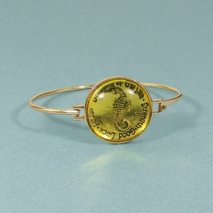 Wired Cuff Dreaming of the Sea Seahorse Epoxy Bangle Bracelets