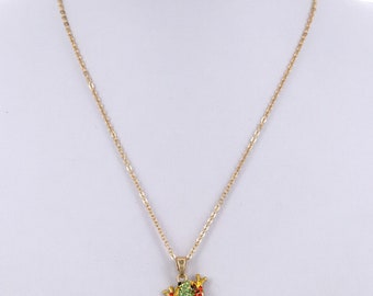 Frog Stoned charm Necklace