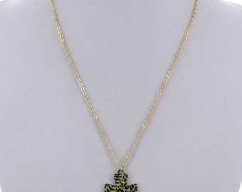 Sport Ball Printed Cross Charm Necklace