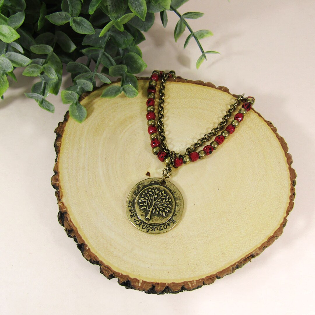 Tree of Life Coin Charm Multi Beads Bracelet - Etsy