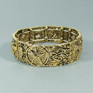 Sealife Cave Painting Stretchable Bangle Bracelet