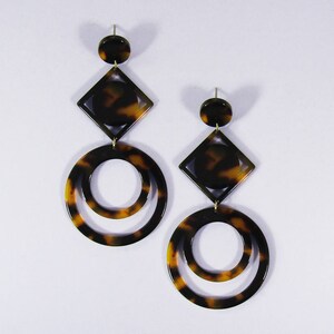 Acetate Resin Geometric Post Earrings