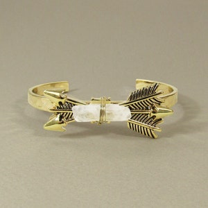 Natural Stone Arrow Cuff Bracelet