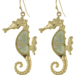 Sea Horse Cellulose Acetate Dangle Earring Set