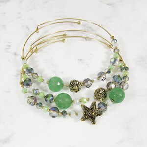 Seashell Zeester Multi-Stone Kralen Bedrade manchet armband