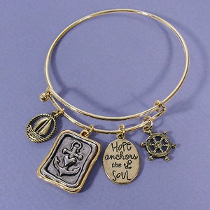 Hope Marine Anchor Wired Cuff Bracelet