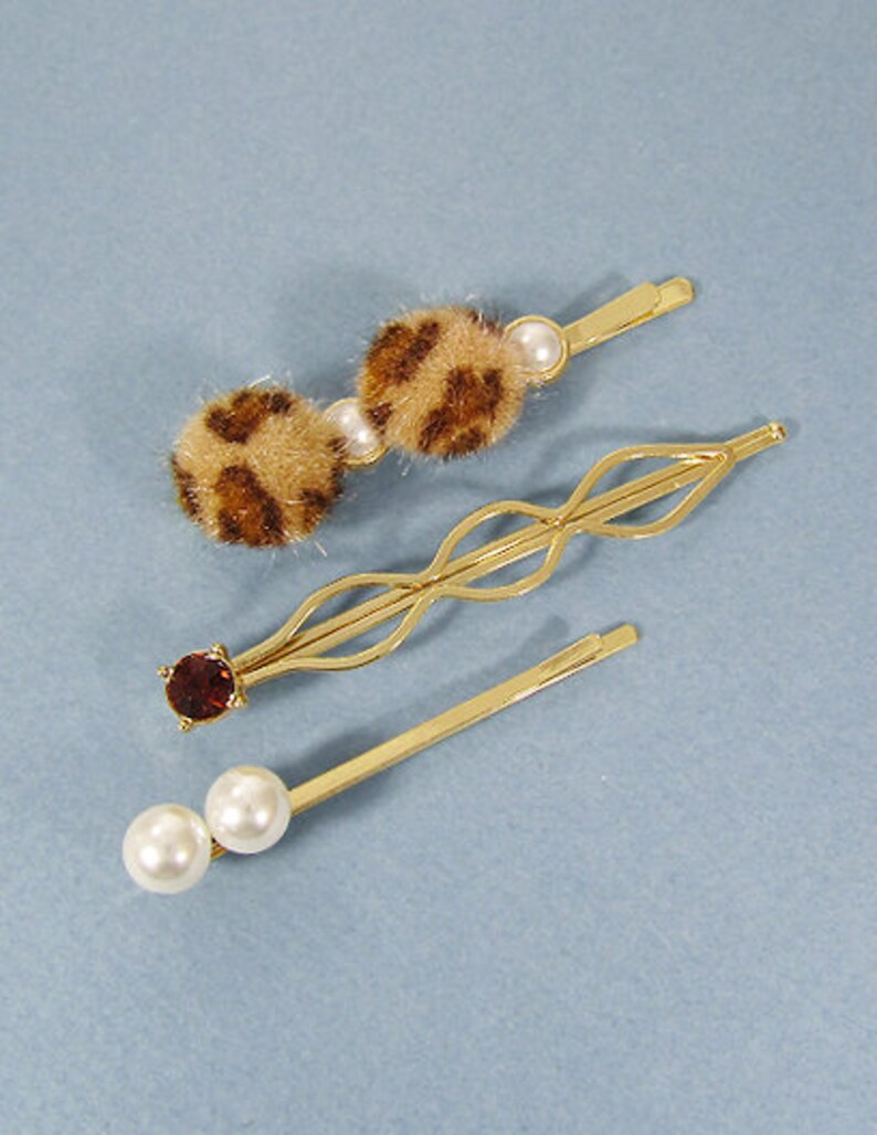 Leopard Pearl Stoned Pins 年末年始大決算 Set Hair