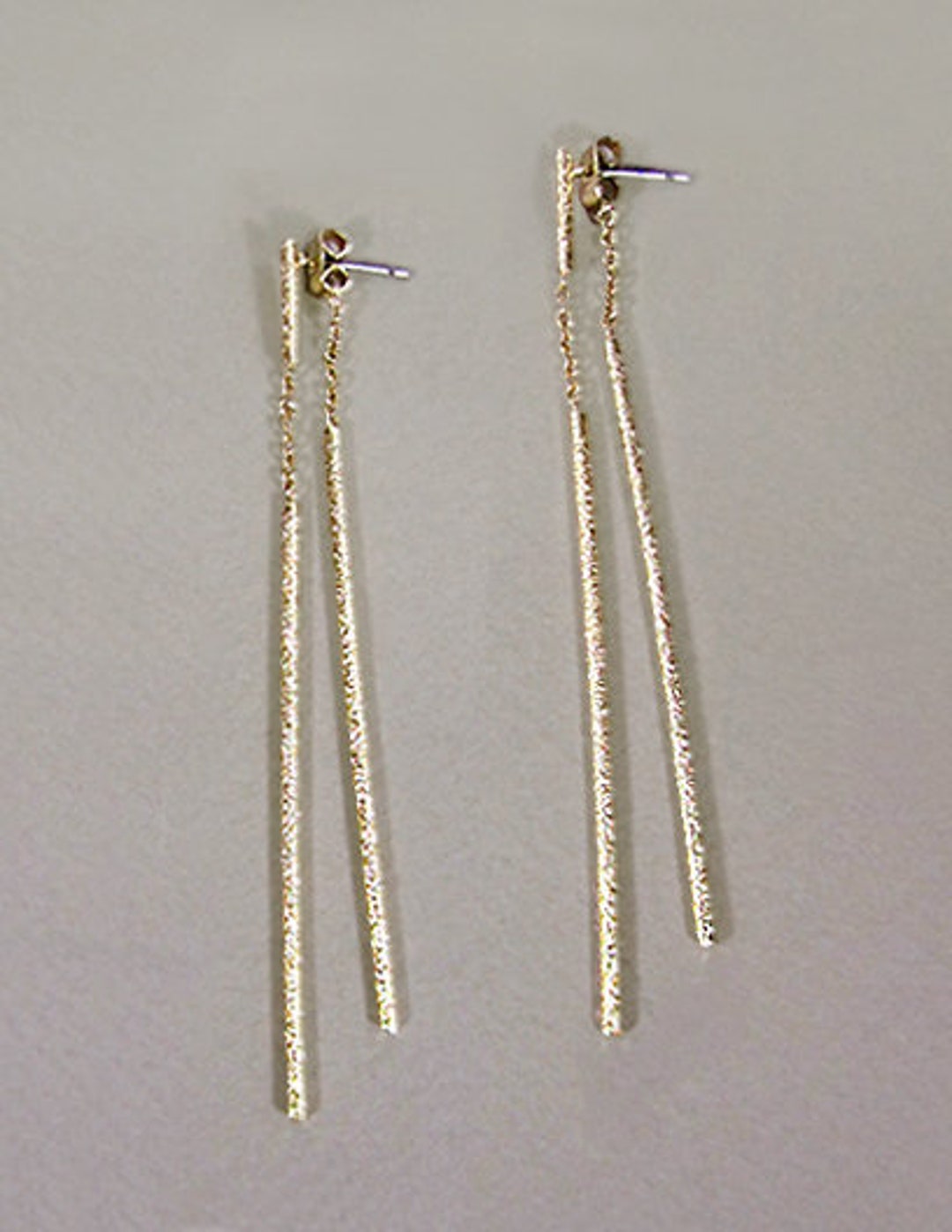 Sparkly Bars Stud Drop Earrings - Etsy