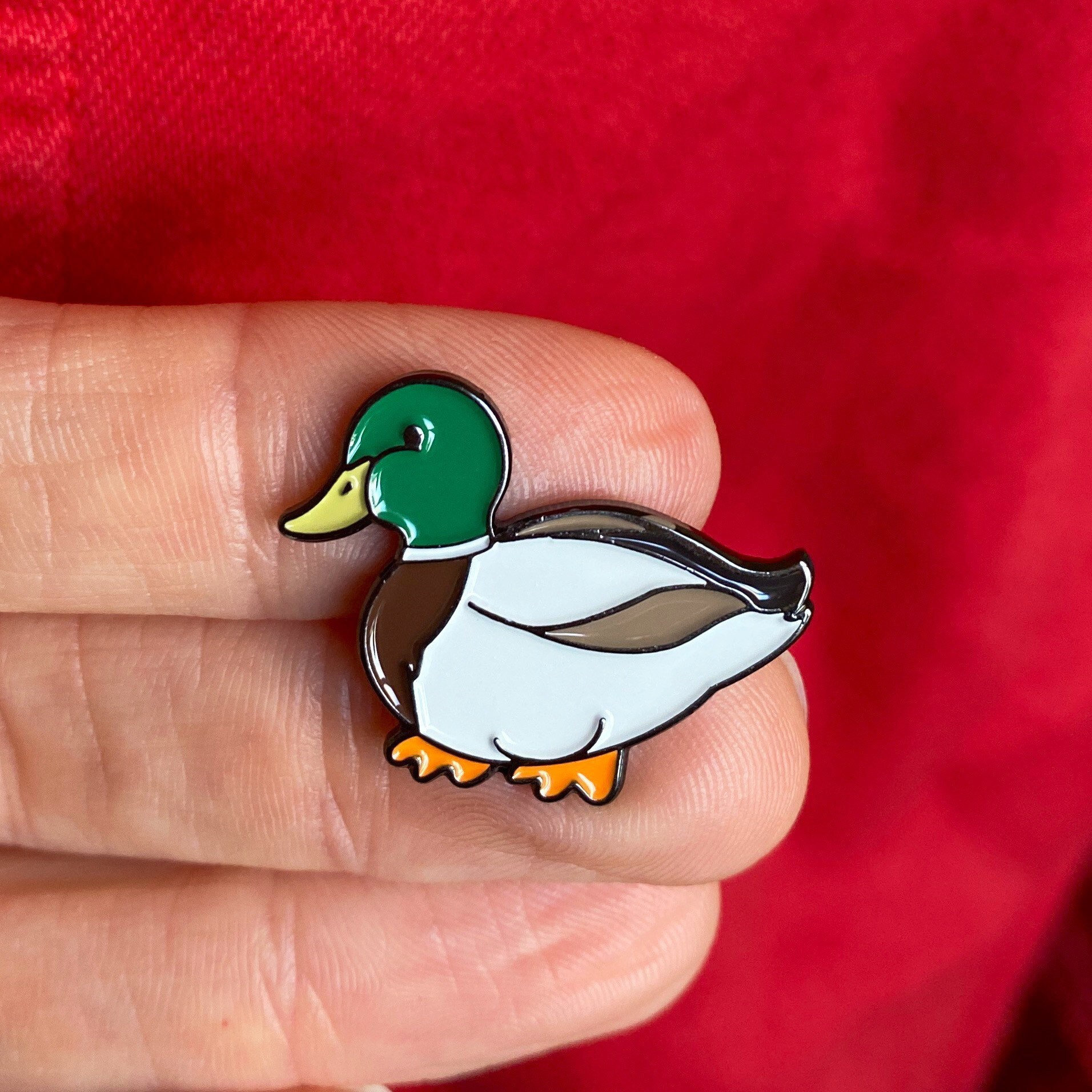 Chubby Little Duck Enamel Pin Etsy