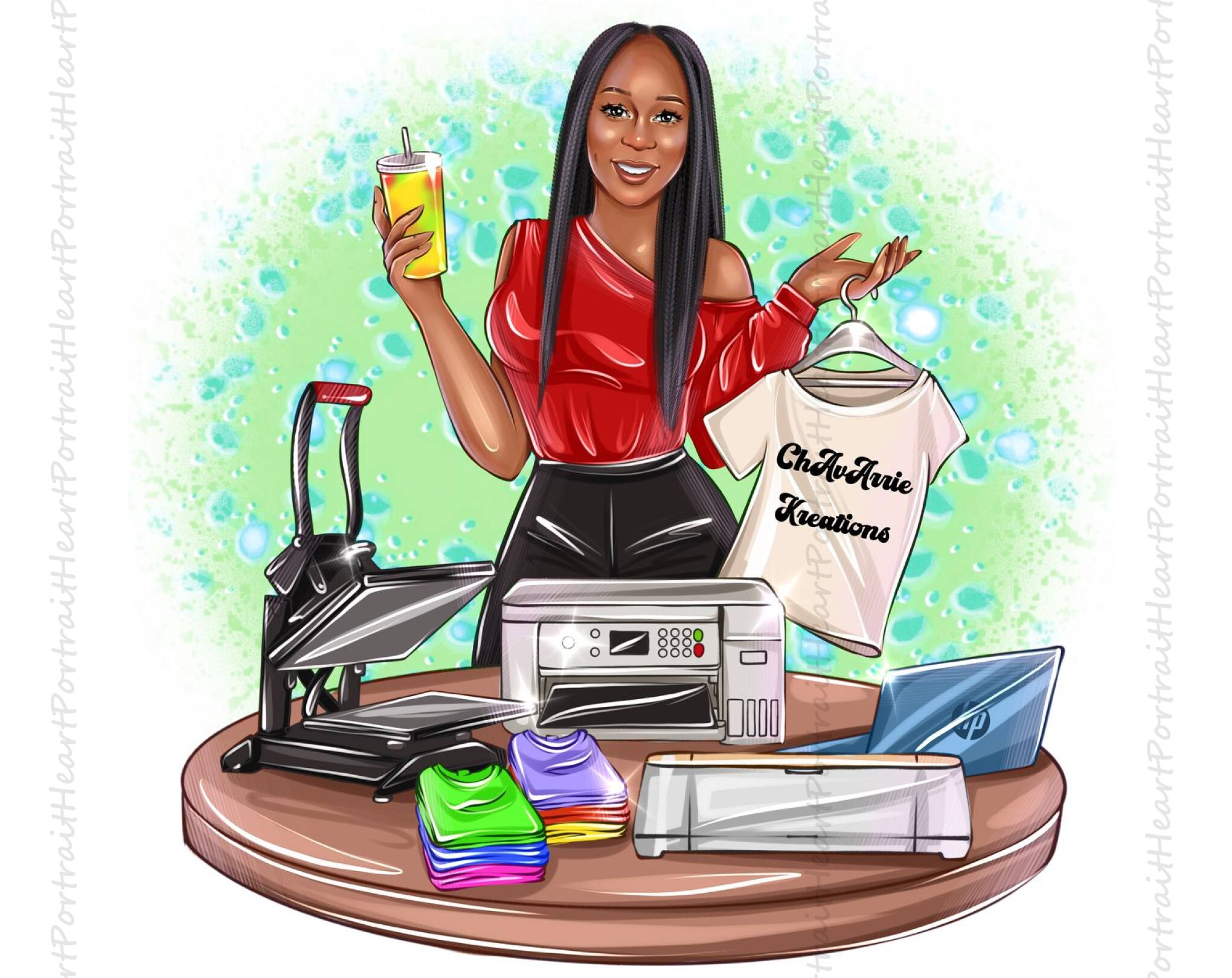 Crafting Logo Design Crafty Girl Cartoon Logo Tshirt Etsy